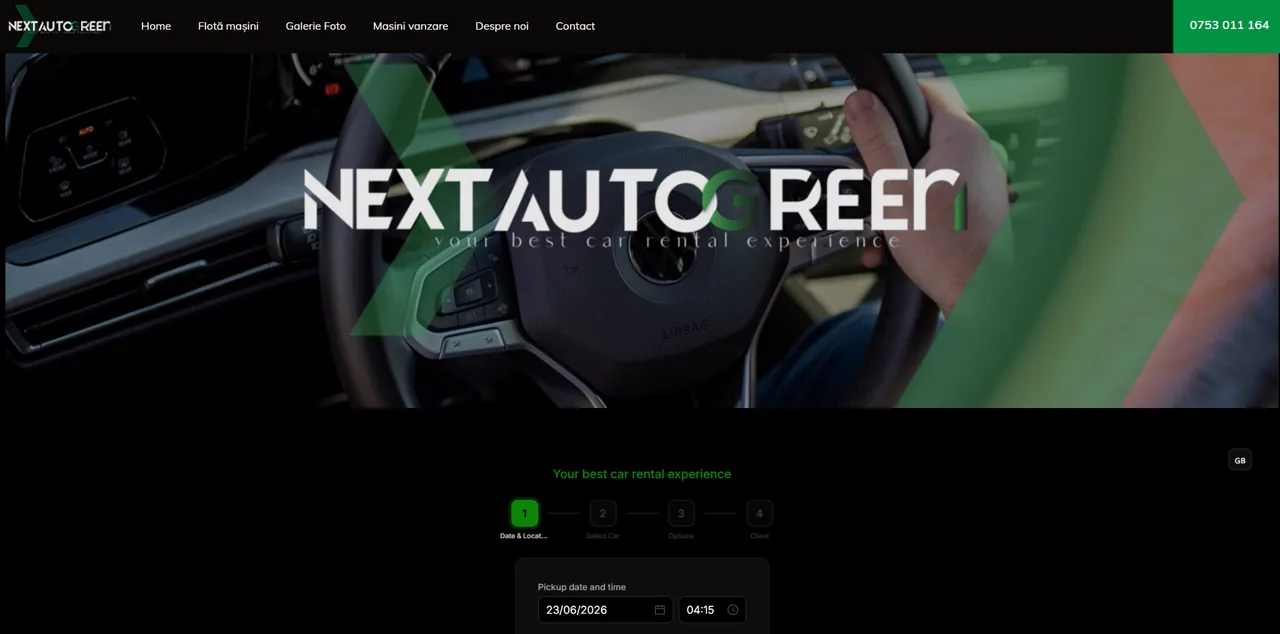 Next Auto Green website